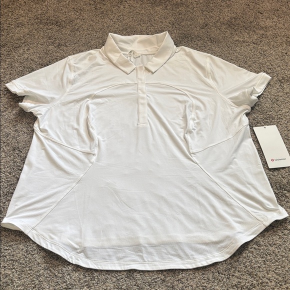 Lululemon Quick Drying Short Sleeve Polo Shirt size 20  NWT - Picture 1 of 5